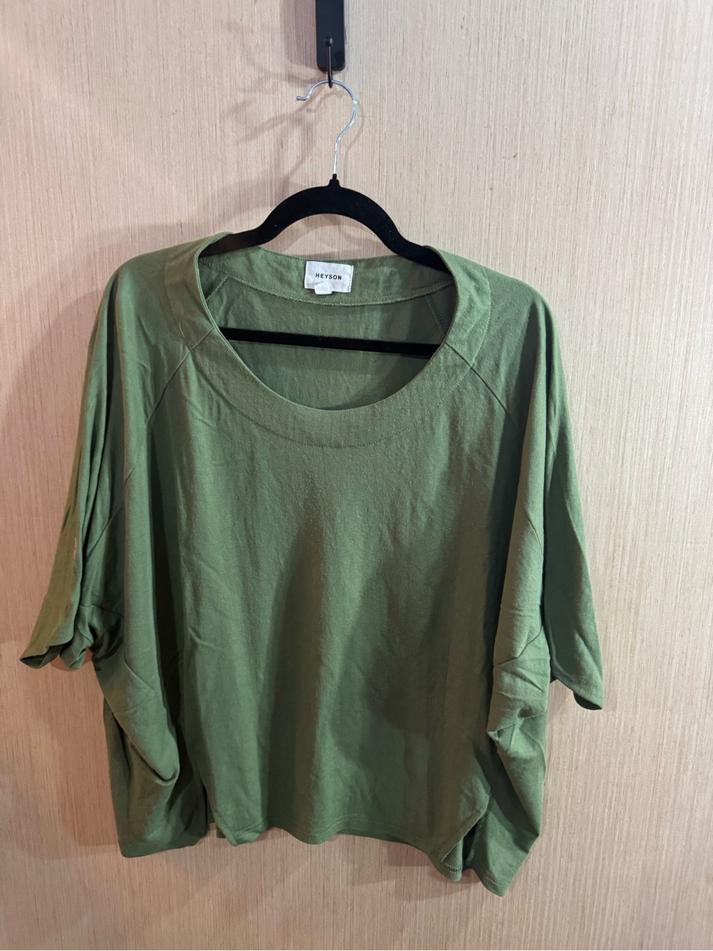 Women’s Heyson Olive Green Relaxed Scoop Neck Blouse Size Medium